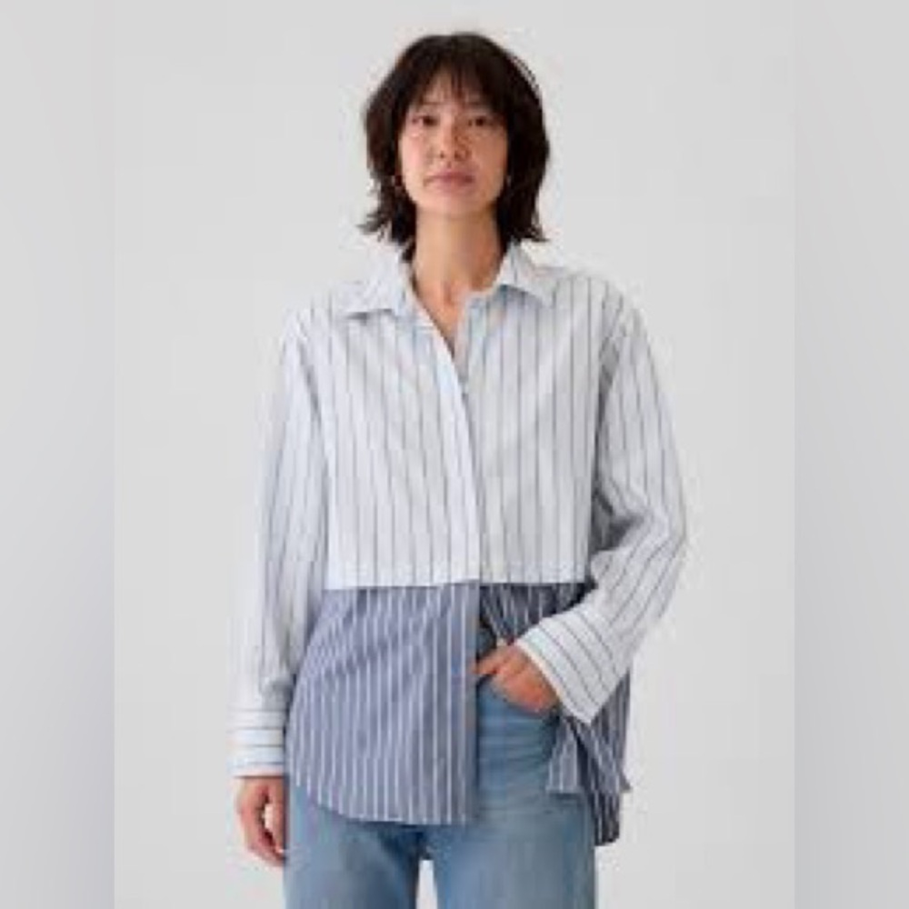GAP Two-Tone Striped Button Down Shirt